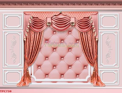 File gốc Tranh phào chỉ TPC738 (in lụa) tranh mã đáo