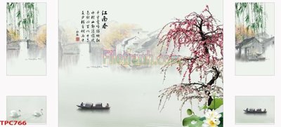 Tải file Tranh phào chỉ TPC766 (gốc) chủ đề hoa sen