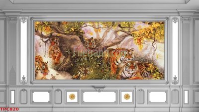 File in trần Tranh phào chỉ TPC820 (bản gốc) bầu trời