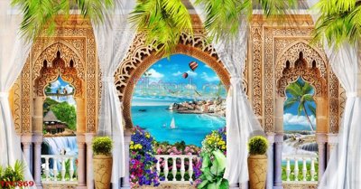 File ảnh Tranh phào chỉ TPC869 (gốc) in PP, decal