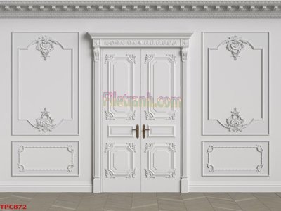 File in trần Tranh phào chỉ TPC872 (bản gốc 3D) sống động