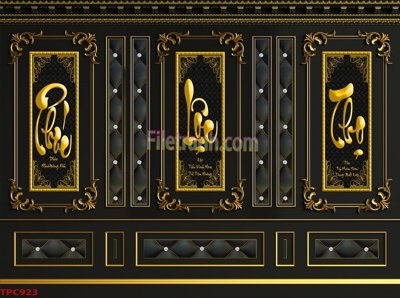 Download file Tranh phào chỉ TPC923 (gốc) in mica đèn LED