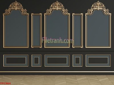 Download file gốc Tranh phào chỉ TPC964 (in lụa) tranh 3D