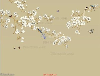 File tranh File hoa trang sức TS1104 (bản gốc) treo tường