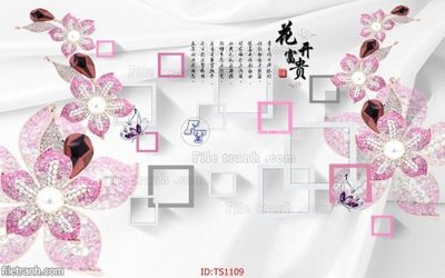 File gốc File hoa trang sức TS1109 (in mica) trang trí