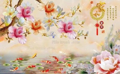 File tranh ảnh gốc File hoa trang sức TS1118 dùng cho in khổ lớn