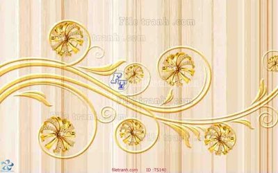 File gốc File hoa trang sức TS140 (in tráng gương) ốp tường