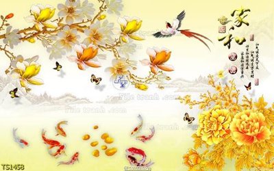 File tranh File hoa trang sức TS1458 (gốc) chủ đề thiên nhiên