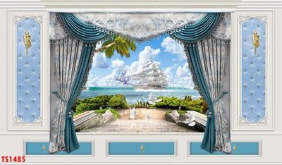File gốc File mành rèm cửa sổ hướng ra biển TS1485 (in 3D) cho trang trí