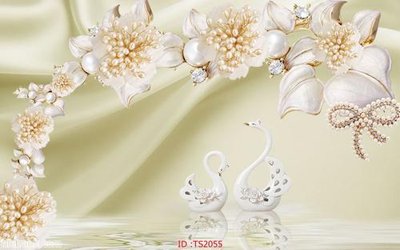 File tranh File hoa trang sức 3d TS2055 (gốc) chủ đề trẻ em