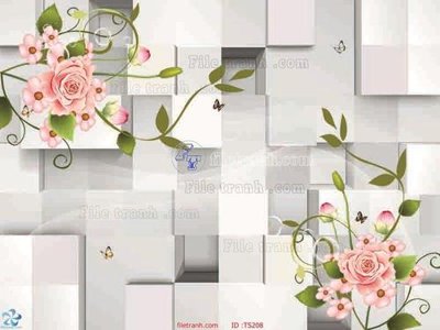 Tải file File hoa trang sức TS208 (gốc) in tranh tráng gương