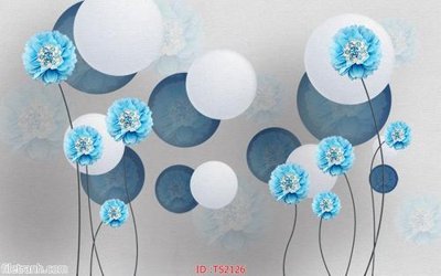 File tranh File hoa trang sức 3d TS2126 (gốc) phong cách tối giản