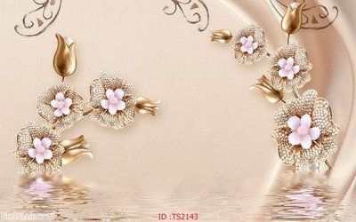 File tranh gốc File hoa trang sức 3d TS2143 (sắc nét từng chi tiết)