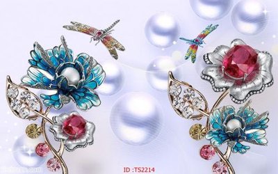 File tranh File hoa trang sức 3d TS2214 (file gốc) chủ đề phong thủy