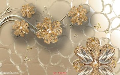 File tranh File hoa trang sức 3d TS2232 (file gốc) chủ đề phong thủy