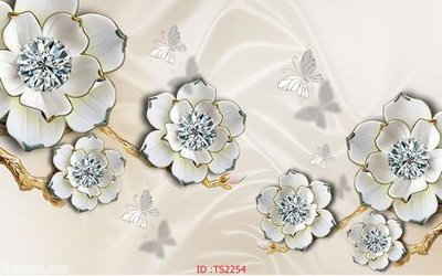 File tranh File hoa trang sức 3d TS2254 (gốc) chủ đề thiên nhiên