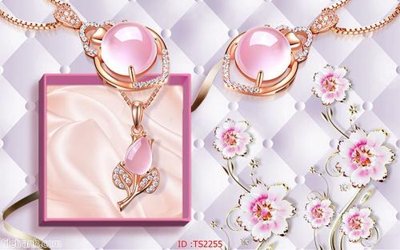 File gốc File hoa trang sức 3d TS2255 (in lụa) tranh thuận buồm