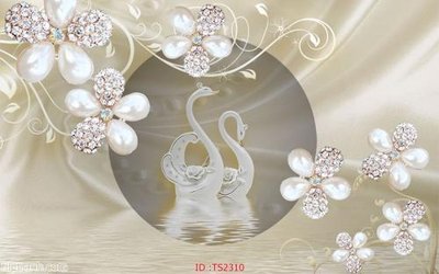 File ảnh File hoa trang sức 3d TS2310 (gốc) in decal dán tường