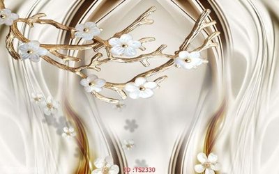 File tranh File hoa trang sức 3d TS2330 (gốc) in vải canvas