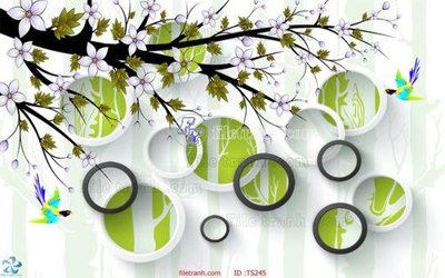 File tranh File hoa trang sức TS245 (ảnh gốc) in trần nhà