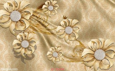 File in trần File hoa trang sức 3d TS2458 (bản gốc) mây trời