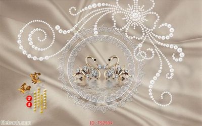 File gốc File hoa trang sức 3d TS2504 (chuẩn màu) cho in offset