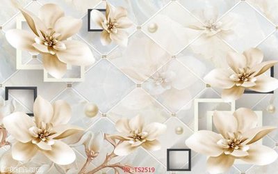 File gốc File hoa trang sức 3d TS2519 (in lụa) tranh thuận buồm