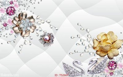 Download file gốc File hoa trang sức 3d TS2667 (in lụa) tranh 3D