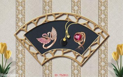 File tranh quảng cáo File hoa trang sức 3d TS2811 (file gốc) chuyên nghiệp