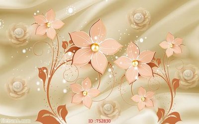 File ảnh File hoa trang sức 3d TS2830 (gốc) in decal dán tường