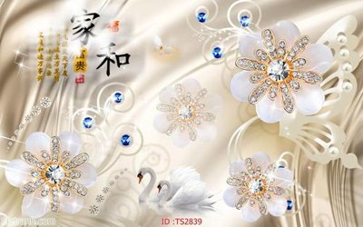 File tranh File hoa trang sức 3d TS2839 (ảnh gốc) in trần xuyên sáng