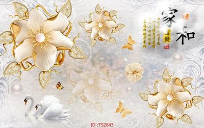 File tranh File hoa trang sức 3d TS2843 (bản gốc) treo quán cafe