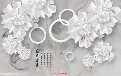 File gốc File hoa trang sức 3d TS2871 (chủ đề hiện đại) trang trí