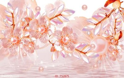 File tranh File hoa trang sức 3d TS2875 (gốc) chủ đề trừu tượng