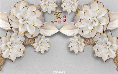 Download file gốc File hoa trang sức 3d TS3043 (in lụa) tranh 3D