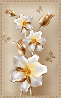 File ảnh File hoa trang sức 3d TS3070 (gốc) cho trang trí nhà hàng