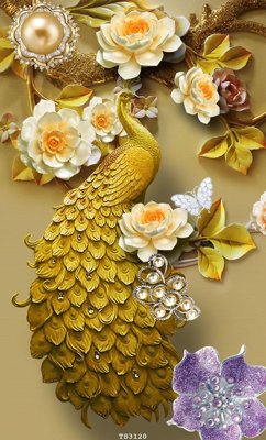 File gốc File hoa trang sức 3d TS3120 (in ấn) màu sắc trung thực