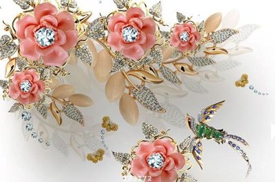 File tranh File hoa trang sức 3d TS3172 (gốc) in trên kính