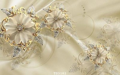File tranh File hoa trang sức 3d TS3182 (ảnh gốc) in trần nhà
