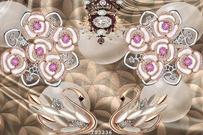 File tranh File hoa trang sức 3d TS3236 (bản gốc) in canvas