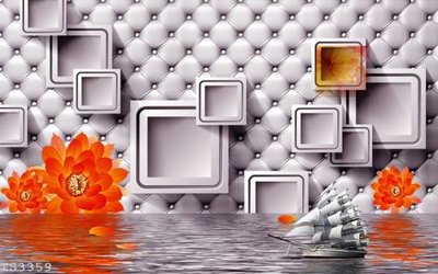 File tranh File hoa trang sức 3d TS3359 (ảnh gốc) in trần nhà