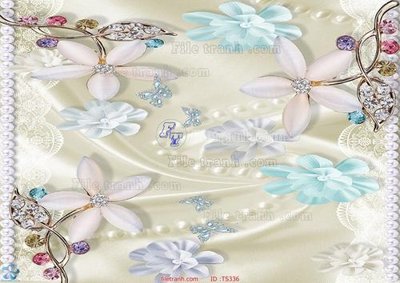 File tranh gốc File hoa trang sức TS336 (sắc nét từng chi tiết)