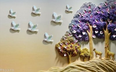 File in trần File hoa trang sức 3d TS3373 (bản gốc) phong cảnh