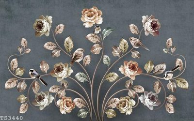 File ảnh File hoa trang sức 3d TS3440 (gốc) trang trí khách sạn