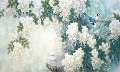 File gốc File hoa trang sức 3d TS3500 (in lụa) tranh phong thủy