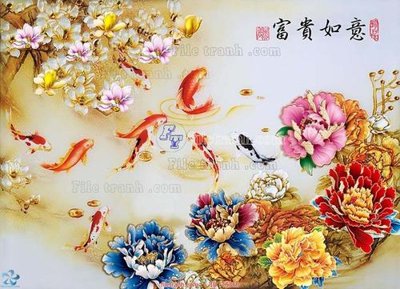File tranh File hoa trang sức TS360 (ảnh gốc) in trần nhà
