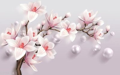 File tranh File hoa trang sức 3d TS3674 (gốc) chủ đề thiên nhiên