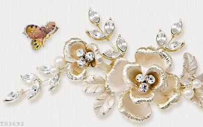 Download file gốc File hoa trang sức 3d TS3692 (in mica) trang trí