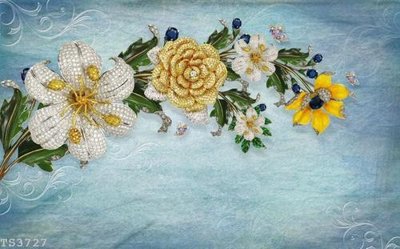 File tranh File hoa trang sức 3d TS3727 (gốc) in trên kính