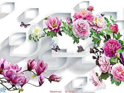 File tranh File hoa trang sức TS396 (bản gốc) treo tường